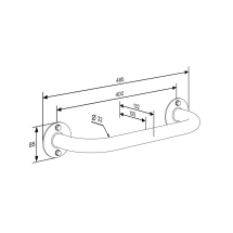 Перекладина шведской стенки и рукохода N-line нержавеющая сталь 400