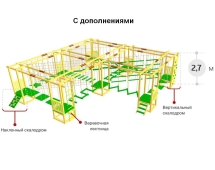 Детский веревочный парк 13 этапов Детский веревочный парк 13 этапов