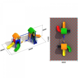 Детская игровая площадка Колокольчик 2.1, фото 3 Детская игровая площадка Колокольчик 2.1, фото 3