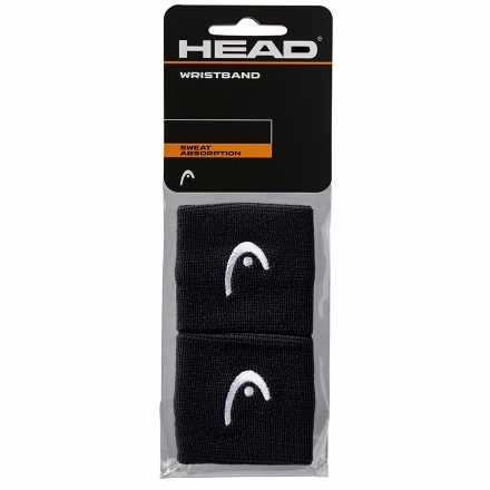 Напульсники HEAD 2,5&quot; (ЧЕРНЫЕ), арт. 285050-BK, уп. 2шт, ширина 7см, 90% нейлон, 10% эластан, черный, фото 1