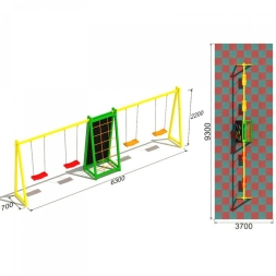Детские качели Спорт 6.3 для детской площадки, фото 3 Детские качели Спорт 6.3 для детской площадки, фото 3