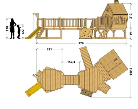 Игровая площадка TORUDA WOOD Деревенька Макси, фото 3