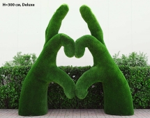Топиари стела Ладони-сердце, h=300 см - газон Deluxе/Deluxe Green Топиари стела Ладони-сердце, h=300 см - газон Deluxе/Deluxe Green