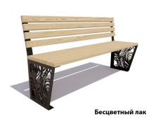 Парковая скамейка Павлин, Лиственница (без подлокотников) 3 м