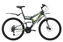Велосипед Black One Hooligan FS 26 D серо-зеленый 18&quot;