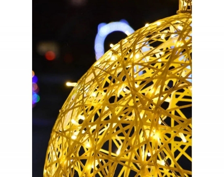 Светящаяся фигура Ёлочная игрушка на раме (диаметр 1 м), фото 2