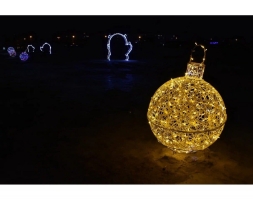 Светящаяся фигура Ёлочная игрушка на раме (диаметр 1 м), фото 6