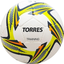 Мяч футболоьный "TORRES Training", р.4, 32 панели. PU, бело-зеленый-серый  Мяч футболоьный "TORRES Training", р.4, 32 панели. PU, бело-зеленый-серый
