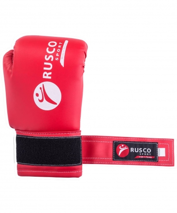 Перчатки боксерские Rusco 8oz, к/з, красные, фото 3