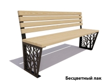 Парковая скамейка Роща, Сосна (без подлокотников) 3 м