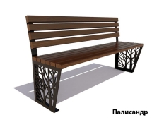 Парковая скамейка Роща, Сосна (без подлокотников) 3 м