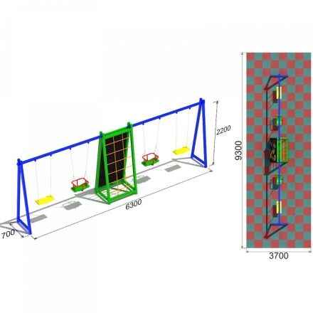 Детские качели Спорт 6.4 для детской площадки, фото 3
