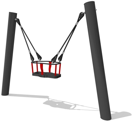 Качели 040321 с подвесом металлические для детской площадки, фото 1