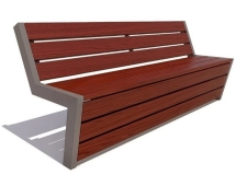 Парковая скамейка Техно, Сосна (брус 30х120) 0,6 м Парковая скамейка Техно, Сосна (брус 30х120) 0,6 м