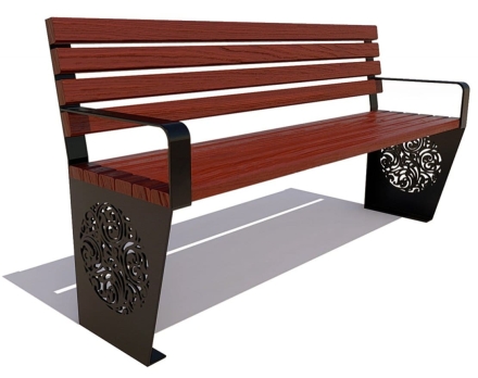 Скамейка садовая Индия, лиственница 2,5 м, фото 5