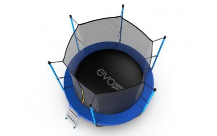 Батут с внутренней сеткой и лестницей, диаметр 8ft (синий), фото 6
