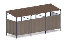 Навес контейнерной площадки для мусора (3 секции) МФ 55.02.03.3-02