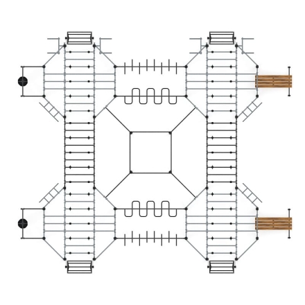 Многофункциональный спортивный комплекс (серый) МК 100.02-03, фото 5