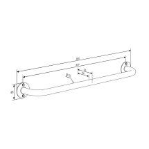Перекладина шведской стенки и рукохода N-line нержавеющая сталь 800