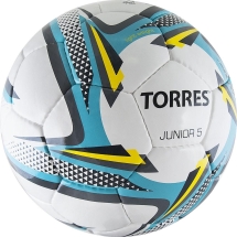 Мяч футбольный "TORRES Junior-5", р.5, бело-голубой-серый Мяч футбольный "TORRES Junior-5", р.5, бело-голубой-серый