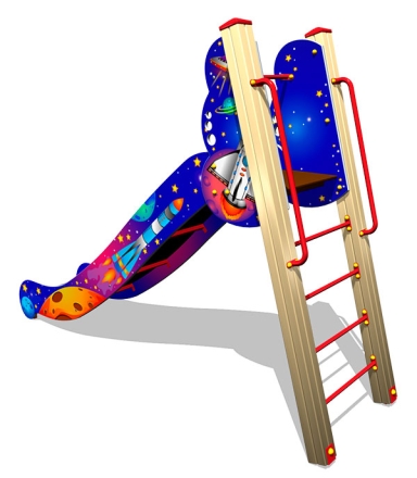 Детская горка Ракета Г041 H=1250 для игровых площадок, фото 2