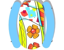 Столик с 2-мя скамейками, паттерн "Фэнтази" МД020.02.02