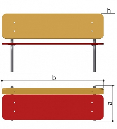 Детская скамейка Romana Шары 302.09.00 для игровой площадки, фото 3