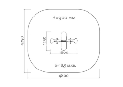 Качели-балансир на пружине Кораблик 04506 для детской площадки, фото 3