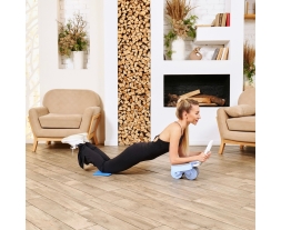 Тренажёр для пресса AB Roller SND голубой с ковриком 34 х 17 x 0.6 cм, фото 15