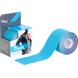 Тейп кинезиологический Tmax Synthetic Blue (5 см x 5 м), арт. 423327, голубой