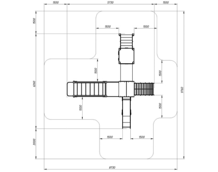 Детская игровая площадка Рада (Тайга) горка Н 1200 ДИК 2.01.2.08-23, фото 5