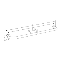 Перекладина шведской стенки и рукохода N-line нержавеющая сталь 1000