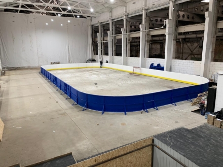 Хоккейная площадка 56х26 м стеклопластик 7 мм без ограждения , фото 5