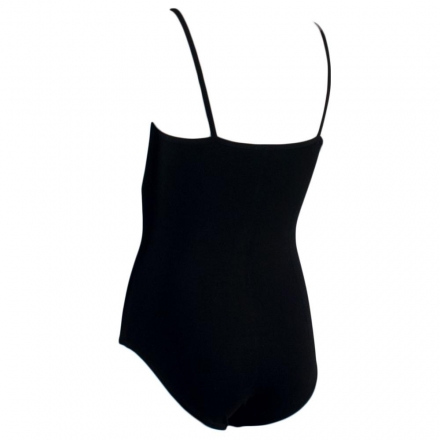 Купальник гимнастический на бретелях, хлопок черный 110 х/б (36, 38, 40, 42), фото 2