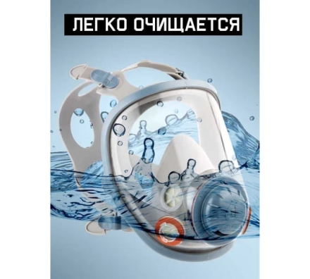 Защитная полнолицевая маска с антивандальным хим.стойким покрытием Jeta Safety размер M 6950-M, фото 3