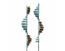 Медная скульптура Волны Увеличенный размер Медная скульптура Волны Увеличенный размер