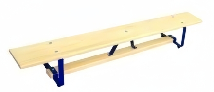 Скамейка гимнастическая клееное дерево (р-р 2000х230х300), на колесиках, фото 1