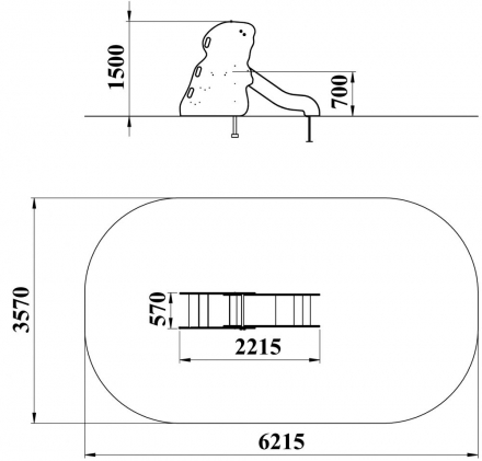 ДИО 5.22 Горка Н=700 мм, фото 2
