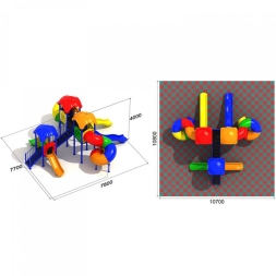 Детская игровая площадка Семицветик 1.2, фото 3 Детская игровая площадка Семицветик 1.2, фото 3