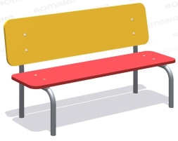 Скамейка детская Romana 302.09.00 для игровой площадки, фото 3 Скамейка детская Romana 302.09.00 для игровой площадки, фото 3