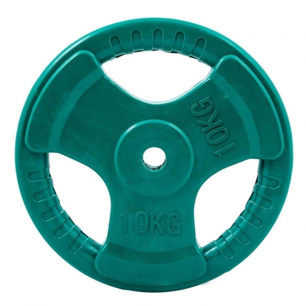Диск обрезиненный ZSO цветной 3 HANDLE D-26, 10 кг, фото 1