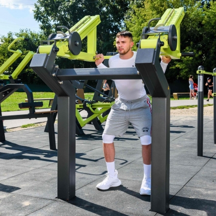 Power-1804 Уличный тренажер Приседание с переменной нагрузкой Zavodsporta, фото 9