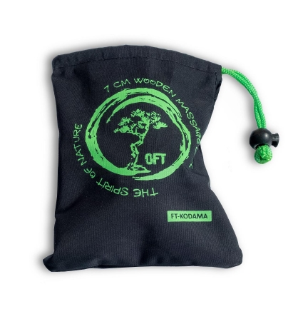 Шар массажный из лиственницы диаметр 7 см в мешочке, фото 4