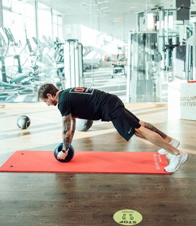 Мяч тренировочный (медицинбол) с хватами, 3 кг, фото 12