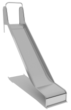 Горка из нержавеющей стали ГГН-500.2500.008 для детской площадки Горка из нержавеющей стали ГГН-500.2500.008 для детской площадки