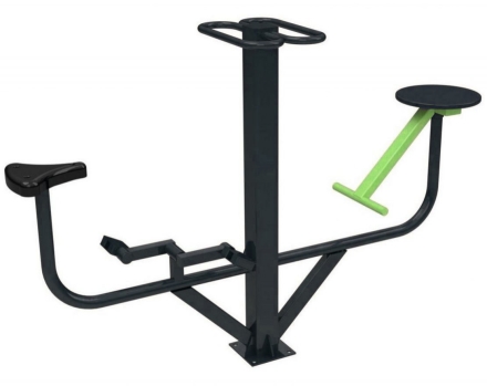 Уличный тренажер TORUDA &quot;Велосипед + твистер сидя&quot;, фото 1