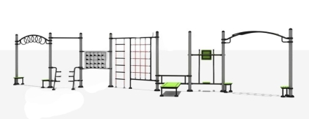 Гимнастический комплекс ГК-045 для спортивных площадок, фото 1