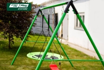 Качели SLP SYSTEMS 1 секция + Пластиковое сиденье для качели "лодочка" белое