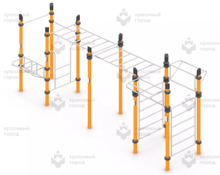 Воркаут «4 турника, 3 шведские стенки, брусья и 2 рукохода», фото 1