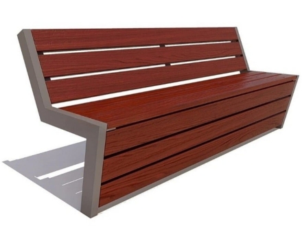 Парковая скамейка Техно, Сосна (брус 30х120) 2 м, фото 3